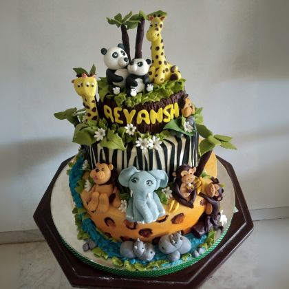 2tier jungle cake