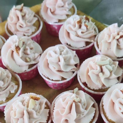 Rose Almond Cupcakes