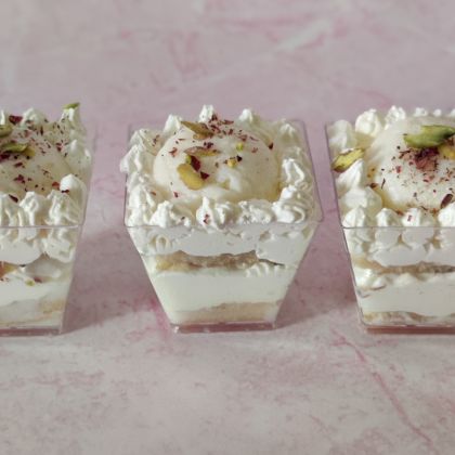 Rasmalai Cake Shots