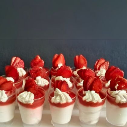 White Chocolate Strawberry Mousse