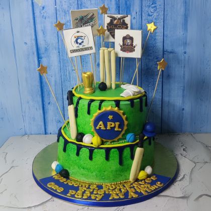 cricket league inauguration cake