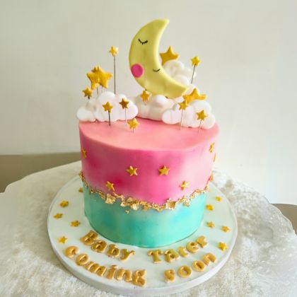 moonandstars babyshower cake