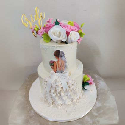 2tier bridal shower cake