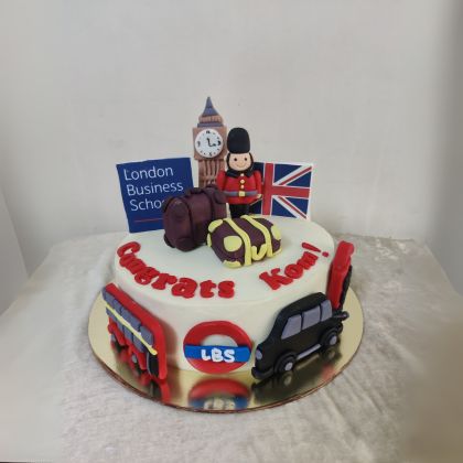 study abroad theme cake