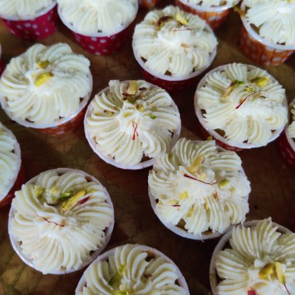 Thandai Cupcakes with Kesar Buttercream